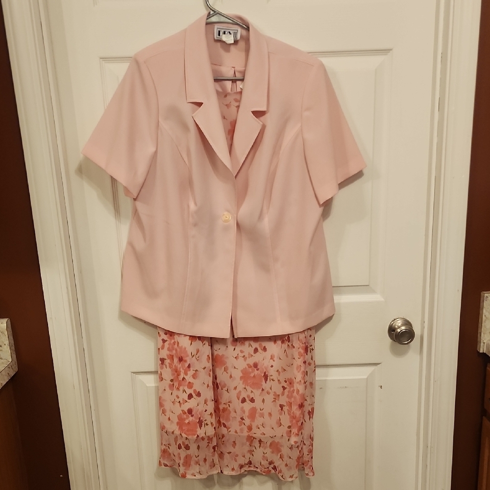 Pink Floral Two-Piece Dress Set